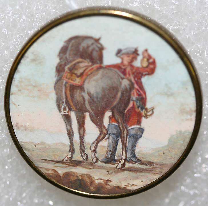 Button, glass, probably European