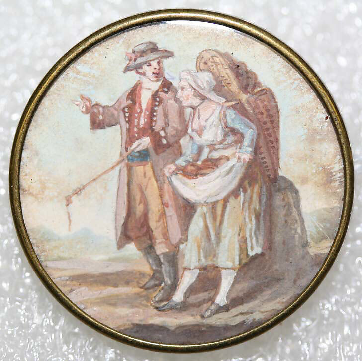 Button, glass, probably European