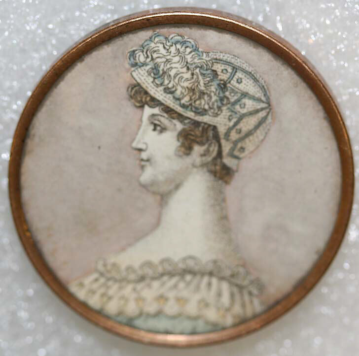 Button, glass, French