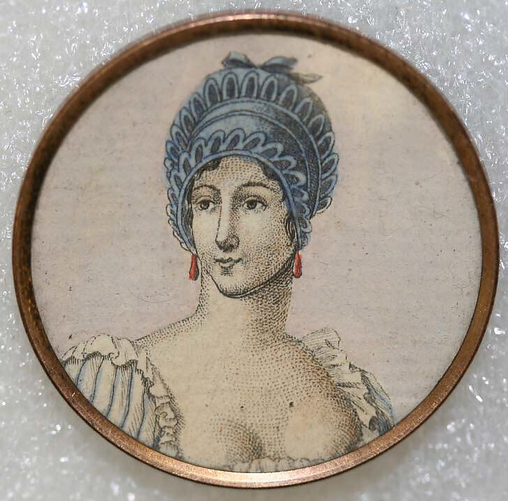 Button, glass, French