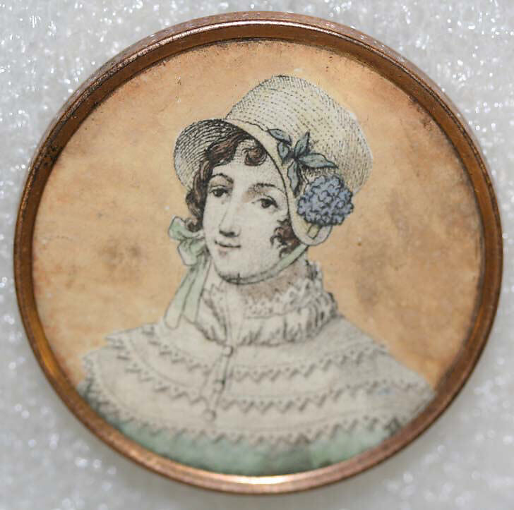 Button, glass, French