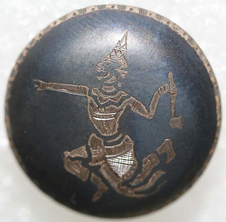 Button, metal, Thai