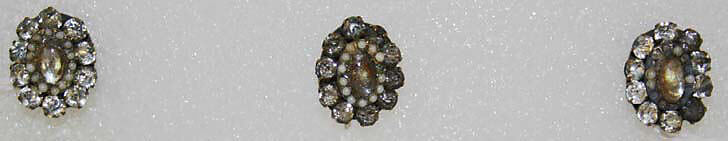 Button, rhinestone, paste, French 