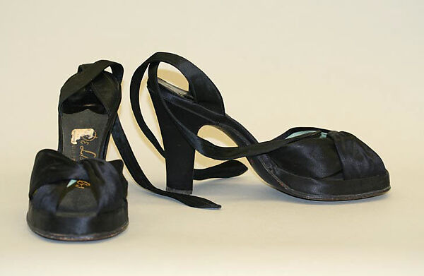 Evening sandals, [no medium available], American 