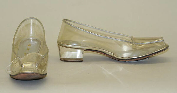 Evening shoes, Herbert Levine Inc. (American, founded 1949), plastic (polyvinyl chloride, acrylic), American 