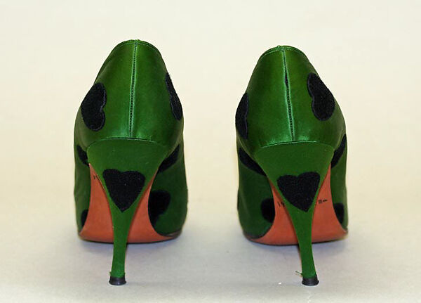 Evening shoes, Herbert Levine Inc. (American, founded 1949), silk, leather, American