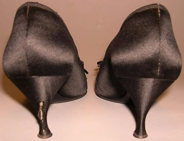 Evening shoes, House of Dior (French, founded 1946), silk, leather, plastic, French