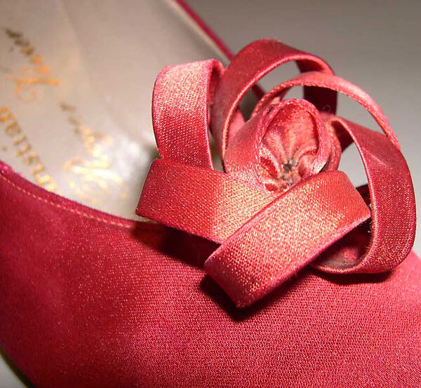 Evening shoes, House of Dior (French, founded 1946), silk, leather, French