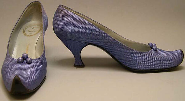 Shoes, House of Dior (French, founded 1946), silk, leather, French 