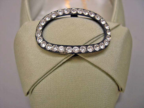 Evening shoes, House of Dior (French, founded 1946), silk, metal, glass, French