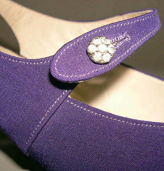 Evening sandals, Roger Vivier (French, 1913–1998), silk, leather, glass, French