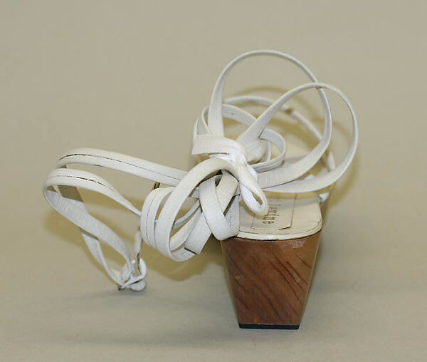 Sandals, Herbert Levine Inc. (American, founded 1949), wood, leather, American