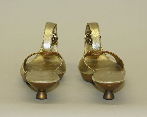 Mules, Herbert Levine Inc. (American, founded 1949), leather, wood, metal glass, American