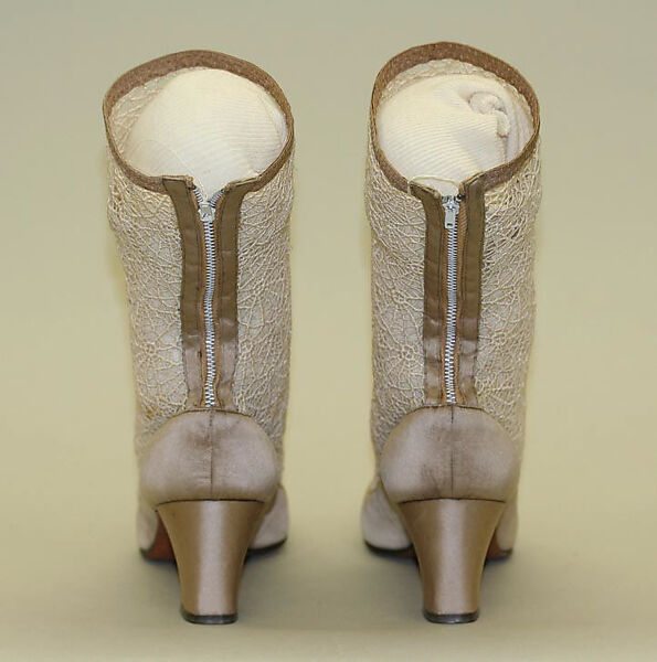 Evening boots, Herbert Levine Inc. (American, founded 1949), silk, cotton, American