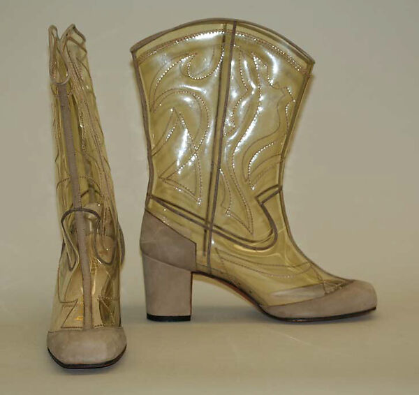 Cowboy boots, Herbert Levine Inc. (American, founded 1949), leather, plastic (vinyl), American 