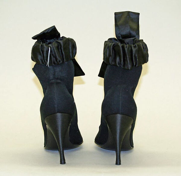 Evening boots, Herbert Levine Inc. (American, founded 1949), synthetic fiber, silk, American