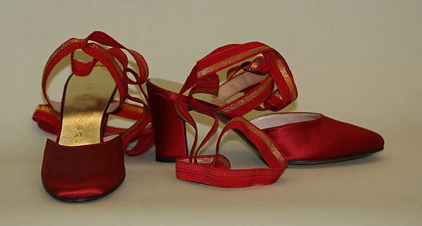Evening shoes, Herbert Levine Inc. (American, founded 1949), silk, synthetic fiber, leather, American 