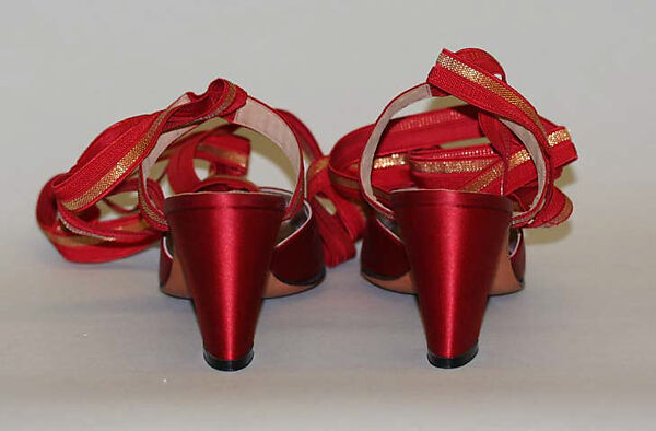 Evening shoes, Herbert Levine Inc. (American, founded 1949), silk, synthetic fiber, leather, American