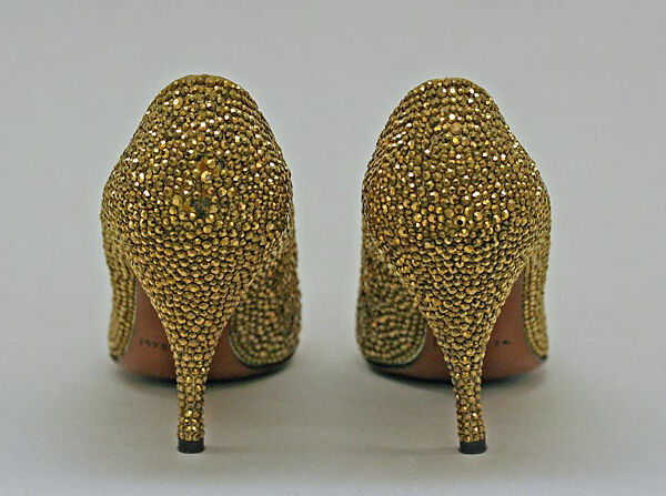 Evening shoes, Herbert Levine Inc. (American, founded 1949), silk, plastic, American