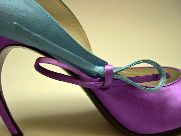 Evening shoes, House of Dior (French, founded 1946), silk, leather, French