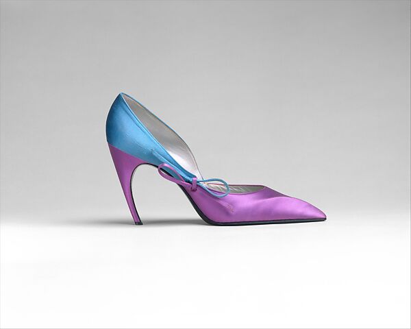 Evening shoes, House of Dior (French, founded 1946), silk, leather, French