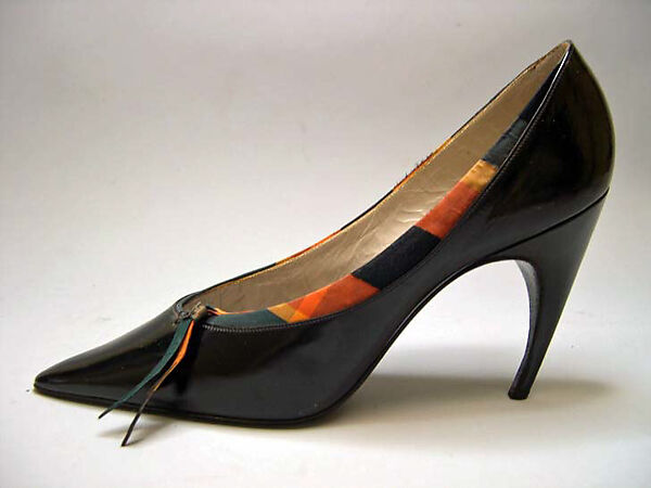 Pumps, House of Dior (French, founded 1946), silk, leather, French 