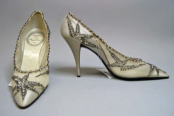 Evening shoes, House of Dior (French, founded 1946), [no medium available], French 