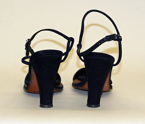 Sandals, Saks Fifth Avenue (American, founded 1924), leather, metal, American