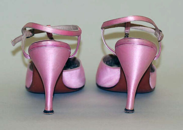 Evening shoes, Herbert Levine Inc. (American, founded 1949), silk, leather, rhinestone, American