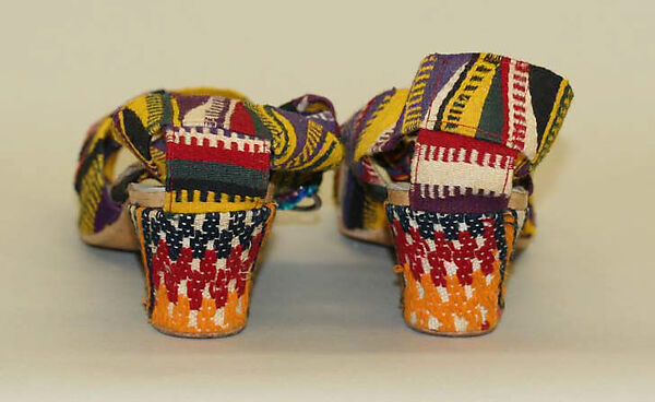 Sandals, wool, cotton, Guatemalan