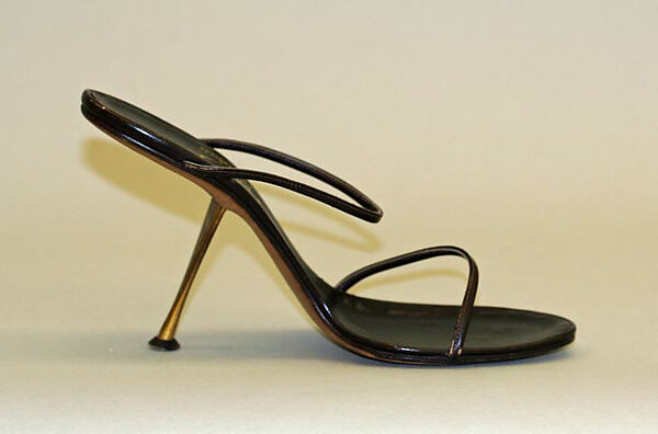Sandals, Albanese (Italian), leather, metal, Italian 