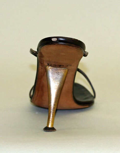 Sandals, Albanese (Italian), leather, metal, Italian