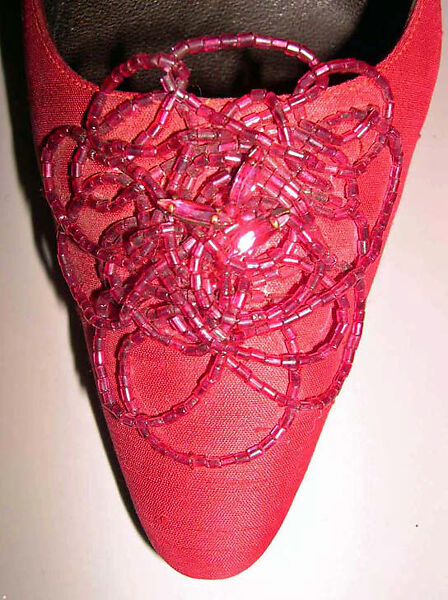 Evening shoes, Roger Vivier (French, 1913–1998), silk, French
