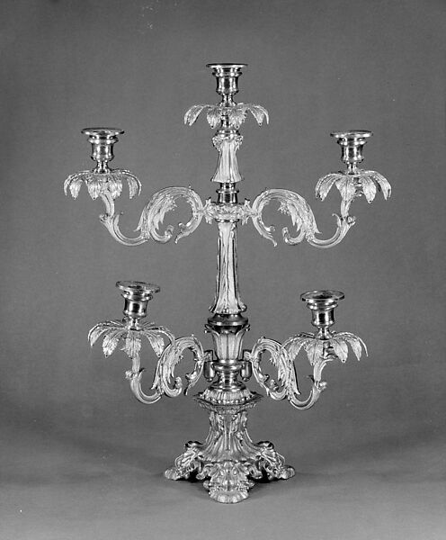 Candelabrum, N. Hooper, Gilt bronze, American 