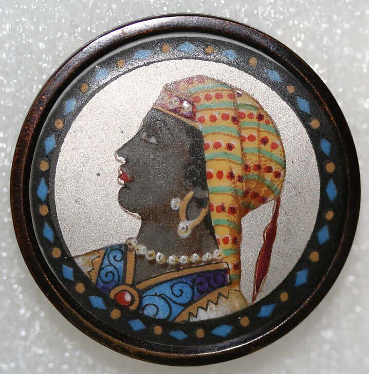 Button, porcelain, metal, European