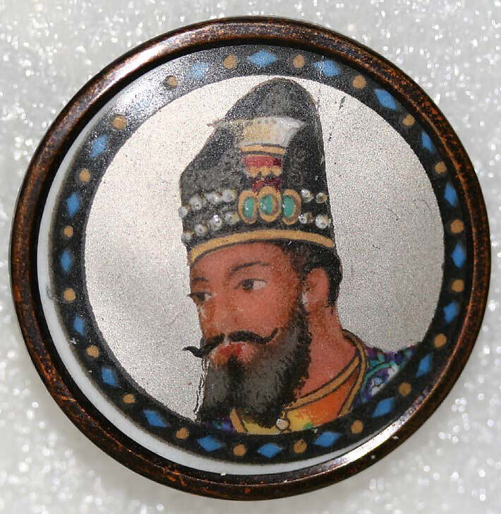 Button, porcelain, metal, European