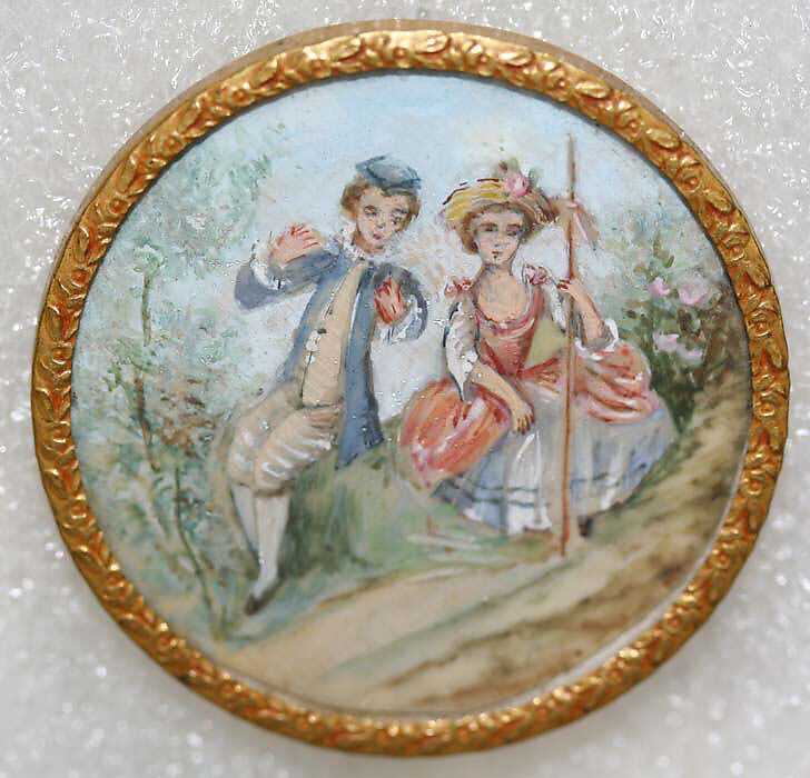 Button, ivory, French
