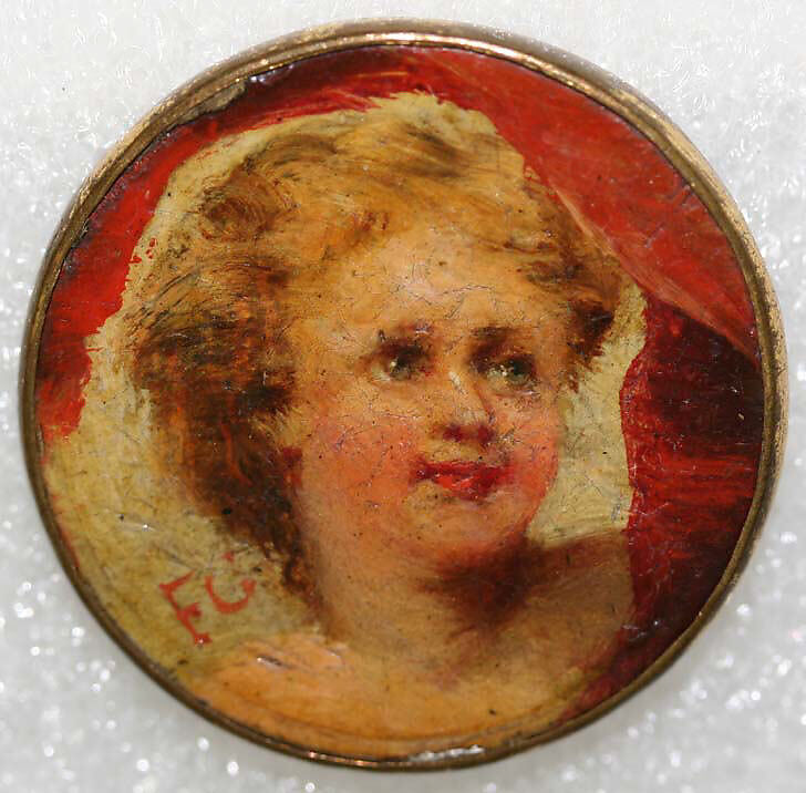 Button, metal, British