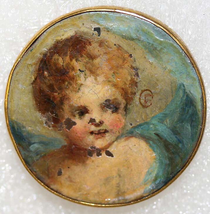 Button, metal, British