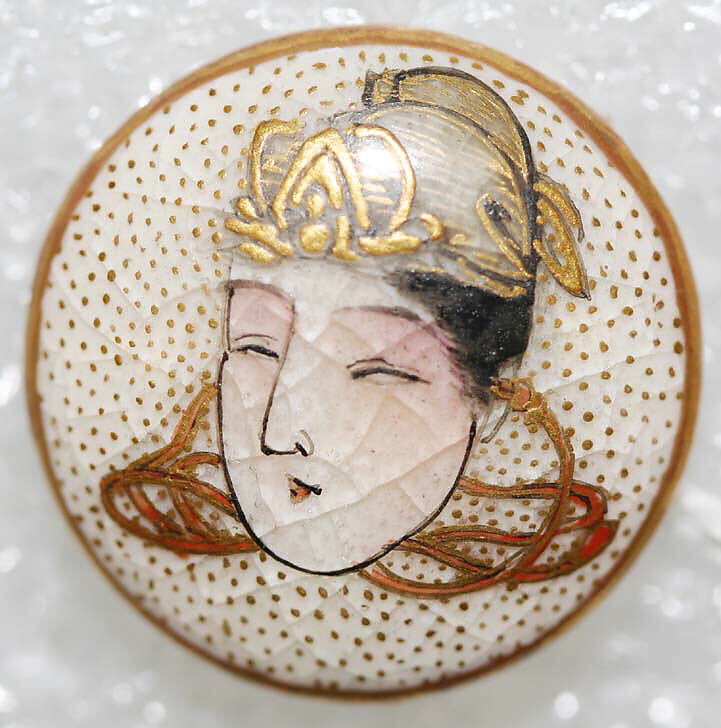 Button, metal, Japanese