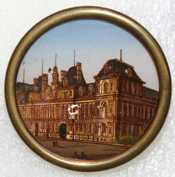 Button, porcelain, French