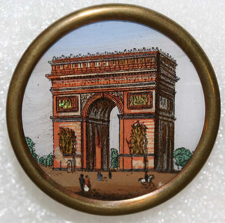 Button, porcelain, French