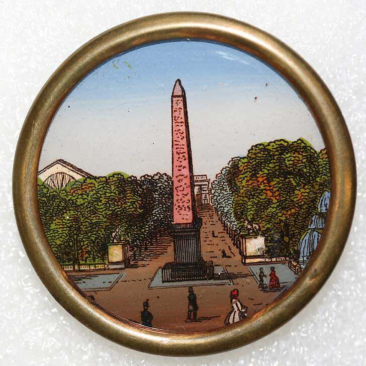 Button, porcelain, French