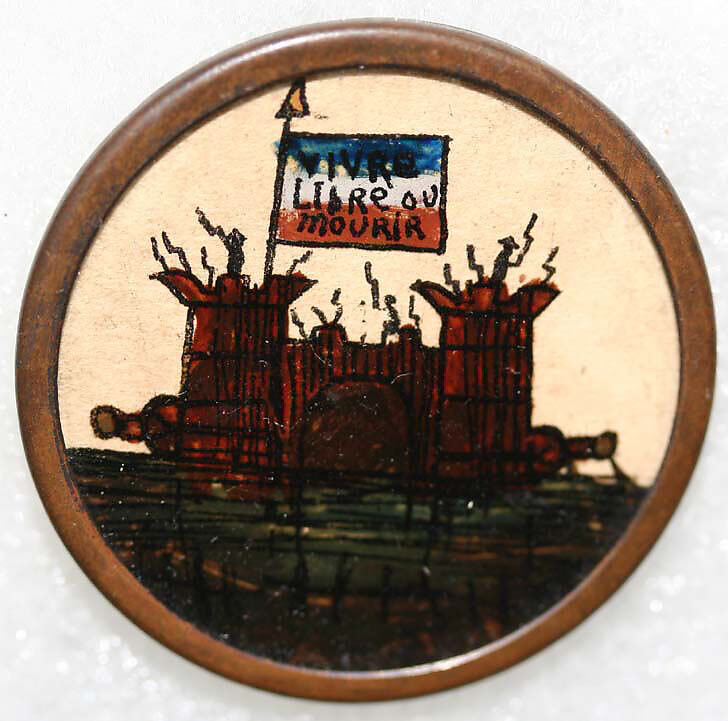 Button, porcelain, French