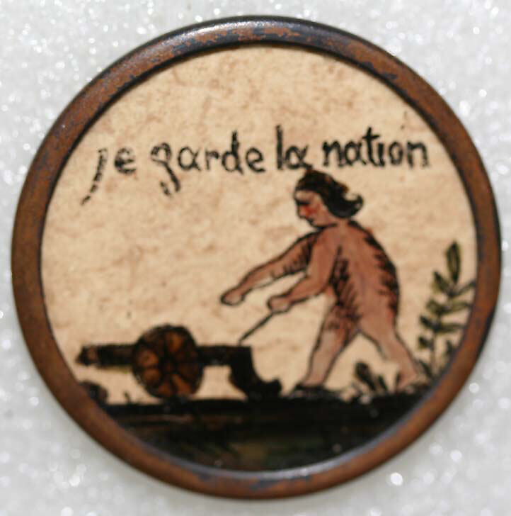 Button, porcelain, French