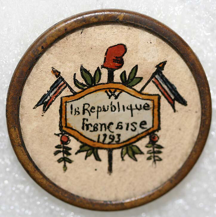 Button, porcelain, French