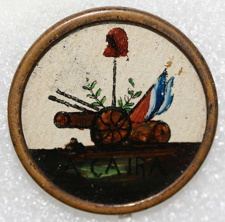 Button, porcelain, French