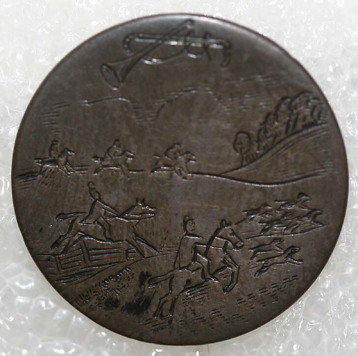 Button, metal, British