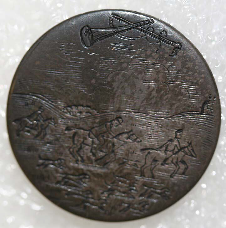 Button, metal, British