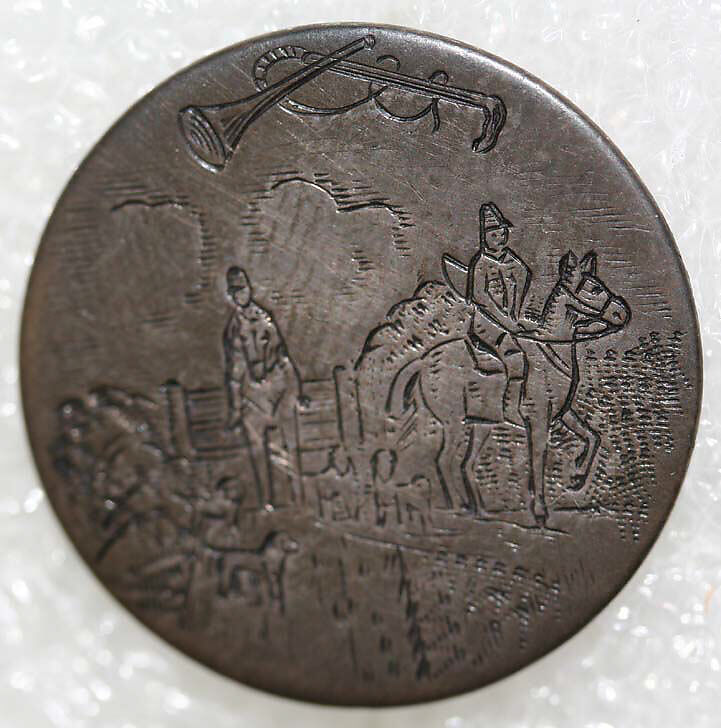 Button, metal, British